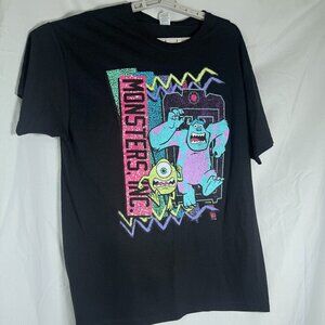 Disney Monsters Inc Monster Jam Tee Sulley Mike Black 2XL